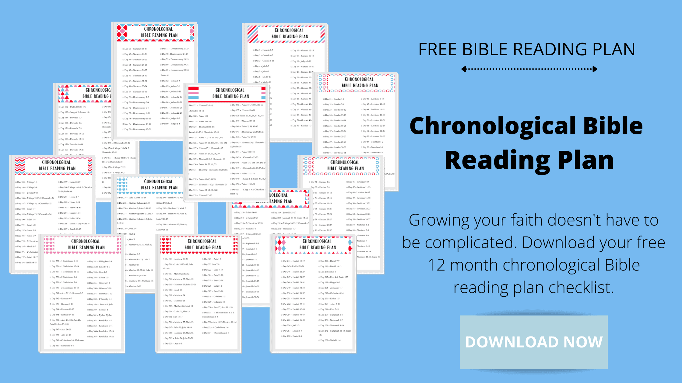 FREE CHRONOLOGICAL BIBLE READING PLAN