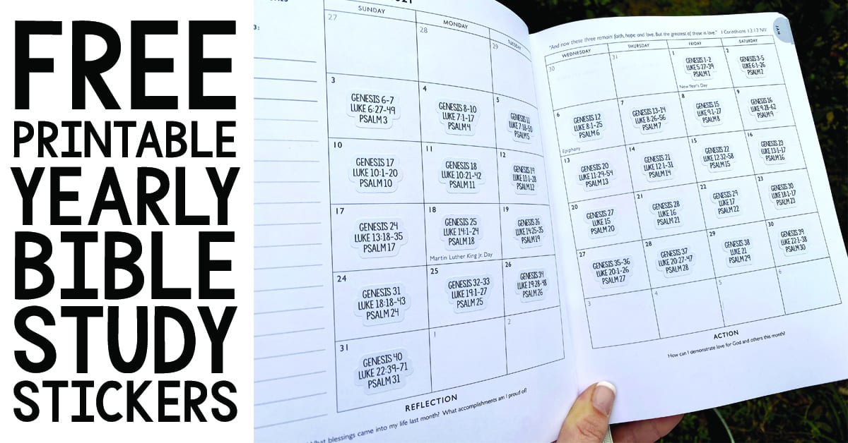 13 Cute Printable Bible Reading Checklists