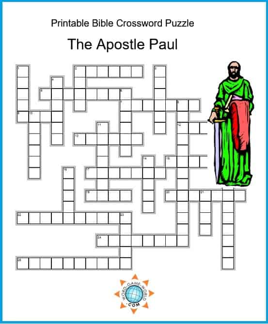 20 Free Printable Bible Crossword Puzzles For Adults